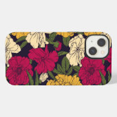 Elegant bloemmotief iPhone hoesje (Achterkant horizontaal)