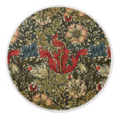 Elegant bloemmotief  John Henry Dearle Keramische Knop (Voorkant)