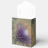 Elegant Bloemmotief met Distelpatroon Ontwerp Bedankdoosjes (Open)