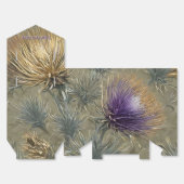 Elegant Bloemmotief met Distelpatroon Ontwerp Bedankdoosjes (Ongevouwen)