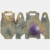 Elegant Bloemmotief met Distelpatroon Ontwerp Bedankdoosjes (Ongevouwen)