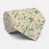 Elegant Bloemmotief met Iris Stropdas (Opgerold)