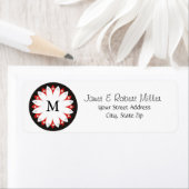 Elegant bloemmotief met monogram etiket (Insitu)