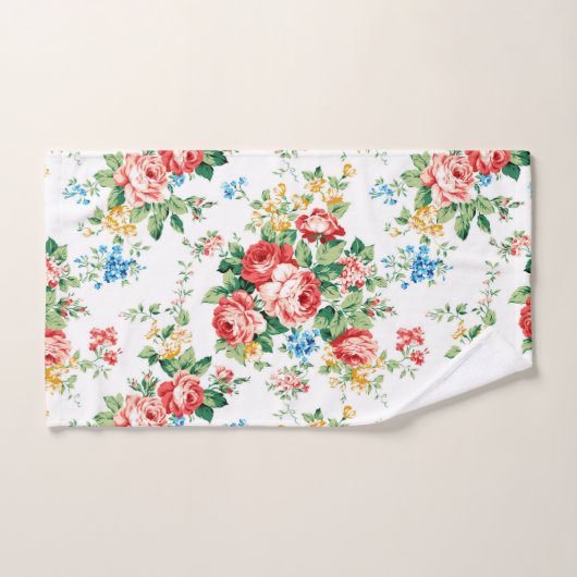 Elegant bloemmotief met Rozen ontwerpelement Bad Handdoek (Handdoek)