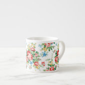 Elegant bloemmotief met Rozen ontwerpelement Espresso Kop (Voorkant rechts)