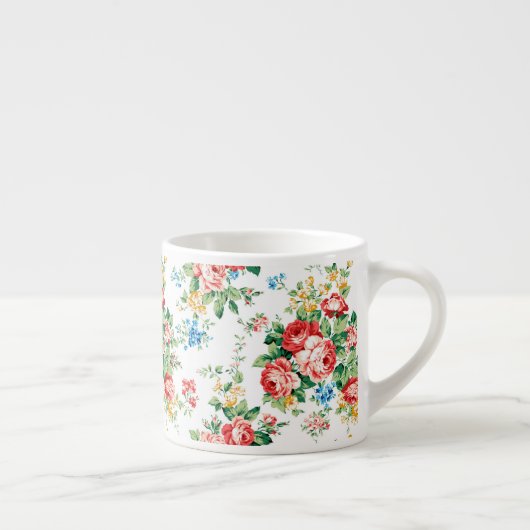Elegant bloemmotief met Rozen ontwerpelement Espresso Kop (Rechts)