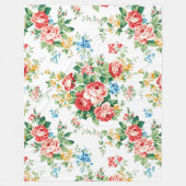Elegant bloemmotief met Rozen ontwerpelement Fleece Deken (Voorkant)