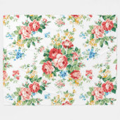 Elegant bloemmotief met Rozen ontwerpelement Fleece Deken (Voorkant (Horizontaal))