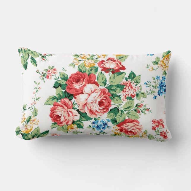 Elegant bloemmotief met Rozen ontwerpelement Kussen (Voorkant)