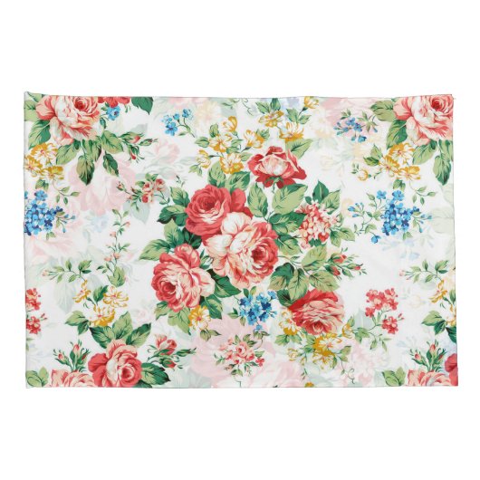 Elegant bloemmotief met Rozen ontwerpelement Kussensloop (Achterkant-Rechts)