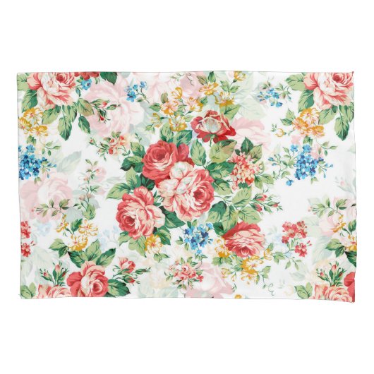 Elegant bloemmotief met Rozen ontwerpelement Kussensloop (Voorkant-Links)