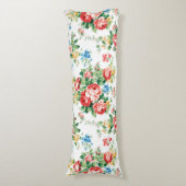 Elegant bloemmotief met Rozen ontwerpelement Lichaamskussen (Voorkant Verticaal)