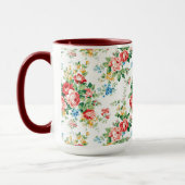 Elegant bloemmotief met Rozen ontwerpelement Mok (Links)