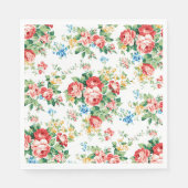 Elegant bloemmotief met Rozen ontwerpelement Servet (Voorkant)