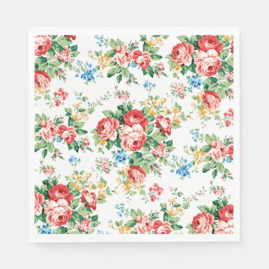 Elegant bloemmotief met Rozen ontwerpelement Servet (Voorkant)