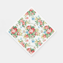 Elegant bloemmotief met Rozen ontwerpelement Servet