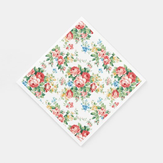 Elegant bloemmotief met Rozen ontwerpelement Servet (Hoek)