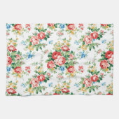 Elegant bloemmotief met Rozen ontwerpelement Theedoek (Horizontaal)