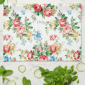 Elegant bloemmotief met Rozen ontwerpelement Theedoek (Gevouwen)