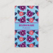 Elegant bloemmotief | Modern verticaal Visitekaartje (Voorkant)