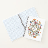 Elegant Bloemmotief Motivatieboek Notitieboek (Binnen)