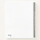 Elegant Bloemmotief Motivatieboek Notitieboek (Achterkant)