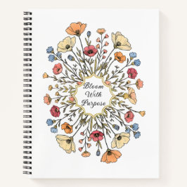 Elegant Bloemmotief Motivatieboek Notitieboek