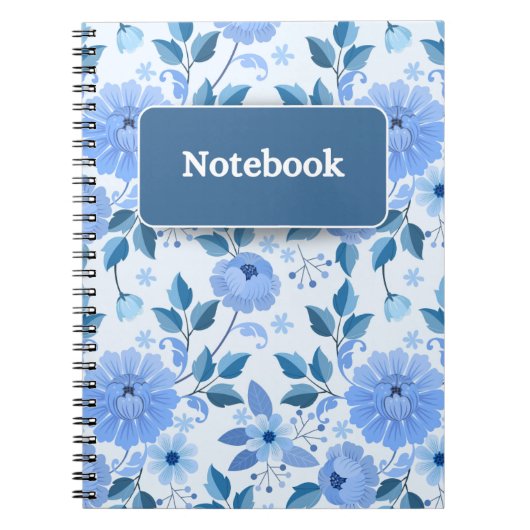 Elegant bloemmotief notitieboek (Voorkant)