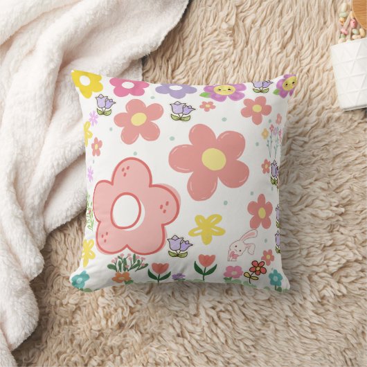 Elegant Bloemmotief Ontwerp Kussen (Deken)