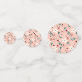 Elegant bloemmotief roze confetti (Voorkanten)