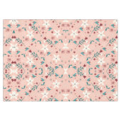 Elegant bloemmotief roze tafelkleed (Voorkant (Horizontaal))