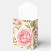 Elegant Bloemmotiefontwerp – Tijdloze Botanische K Bedankdoosjes (Geopend)