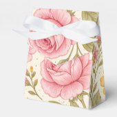 Elegant Bloemmotiefontwerp – Tijdloze Botanische K Bedankdoosjes (Voorkant Zijde)