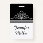 Elegant bloemontwerp badge (Voorkant)