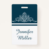 Elegant bloemontwerp badge (Voorkant)