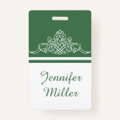 Elegant bloemontwerp badge (Voorkant)