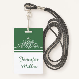 Elegant bloemontwerp badge