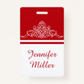 Elegant bloemontwerp badge (Achterkant)