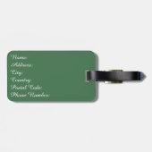 Elegant bloemontwerp bagagelabel (Achterkant horizontaal)