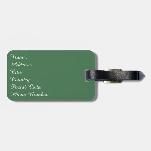 Elegant bloemontwerp bagagelabel (Achterkant horizontaal)