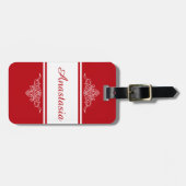 Elegant bloemontwerp bagagelabel (Voorkant horizontaal)