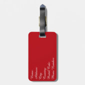 Elegant bloemontwerp bagagelabel (Achterkant verticaal)