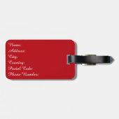 Elegant bloemontwerp bagagelabel (Achterkant horizontaal)