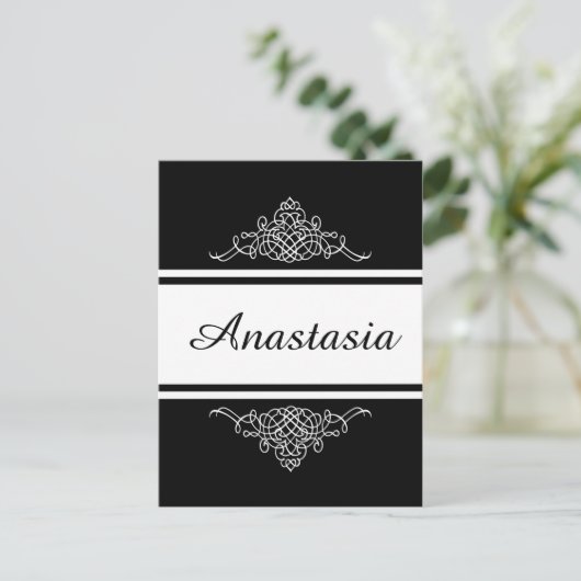 Elegant bloemontwerp briefkaart (Staand voorkant)