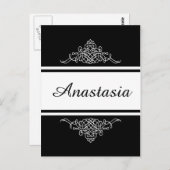 Elegant bloemontwerp briefkaart (Voorkant / Achterkant)