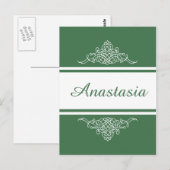 Elegant bloemontwerp briefkaart (Voorkant / Achterkant)
