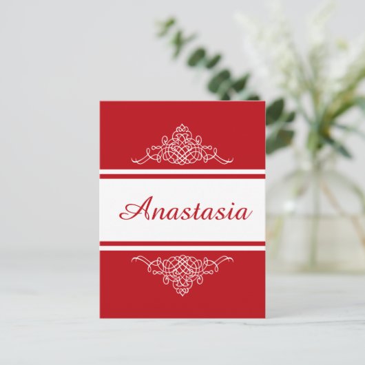 Elegant bloemontwerp briefkaart (Staand voorkant)