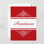 Elegant bloemontwerp briefkaart (Voorkant / Achterkant)