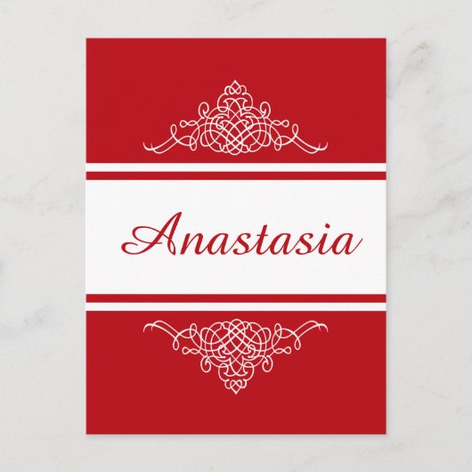 Elegant bloemontwerp briefkaart (Voorkant)