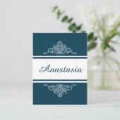 Elegant bloemontwerp briefkaart (Staand voorkant)